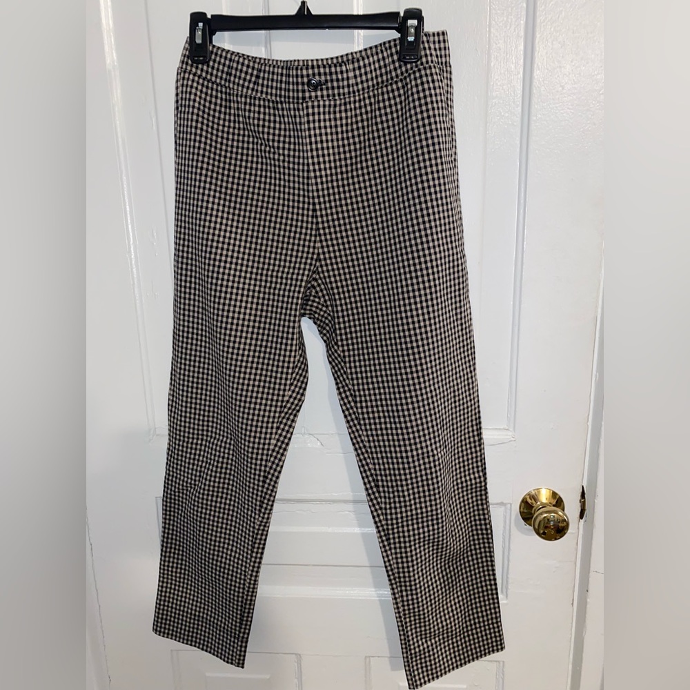 Gingham pattern pants